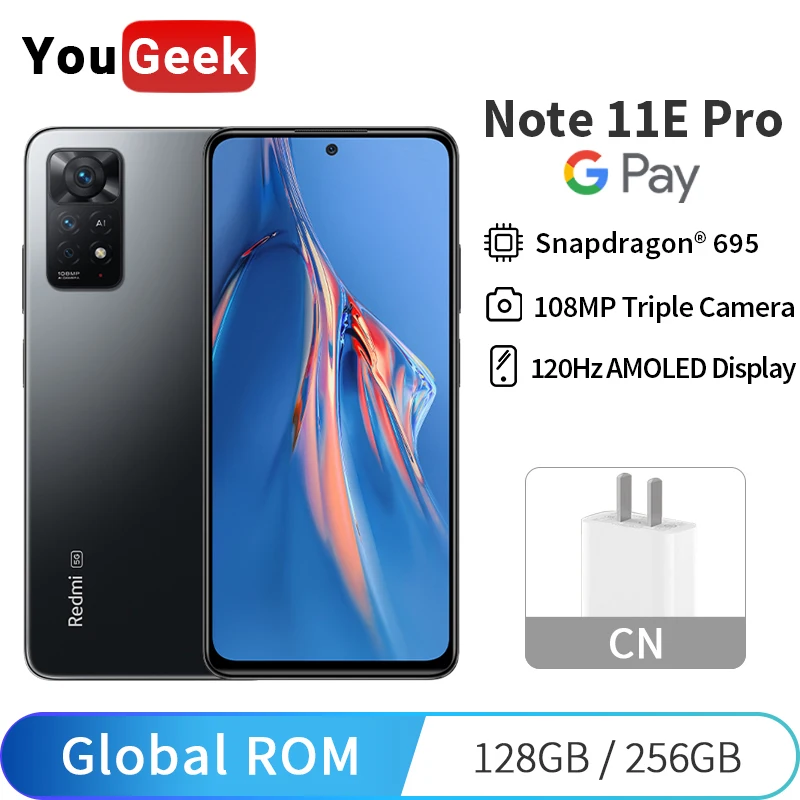  Global ROM Xiaomi Redmi Note 11E Pro 108MP Camera 5G Smartphone 6.67\" AMOLED DotDisplay Snapdragon 695 NFC 67W Fast Charge 11 E 