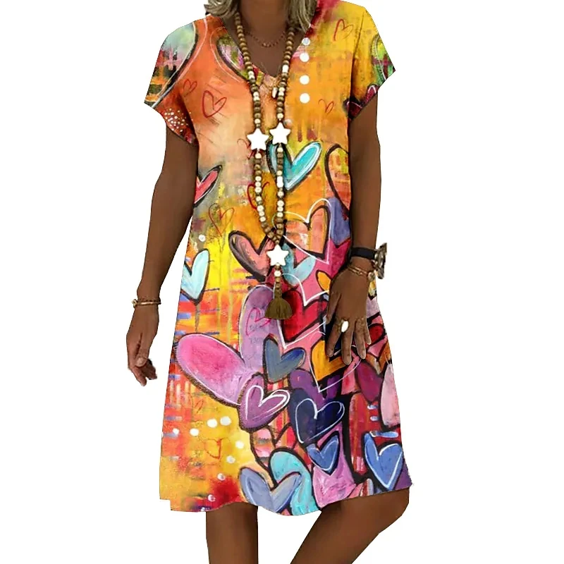 

Женская юбка с V-образным вырезом и 3D-принтом