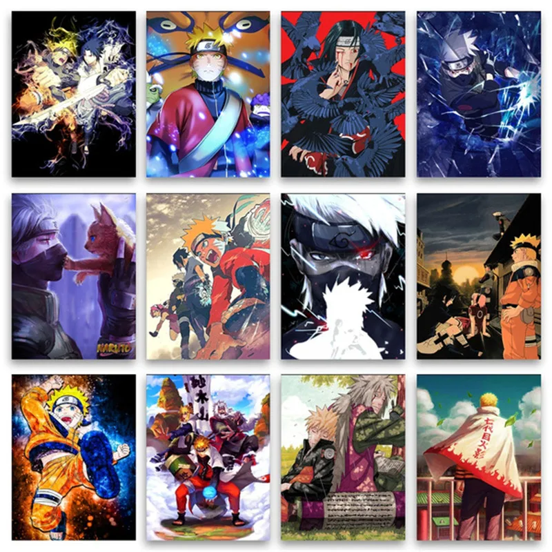 

Набор для алмазной живописи «сделай сам», набор для алмазной вышивки из японского аниме Наруто и Саске, стразы, домашний декор, подарок