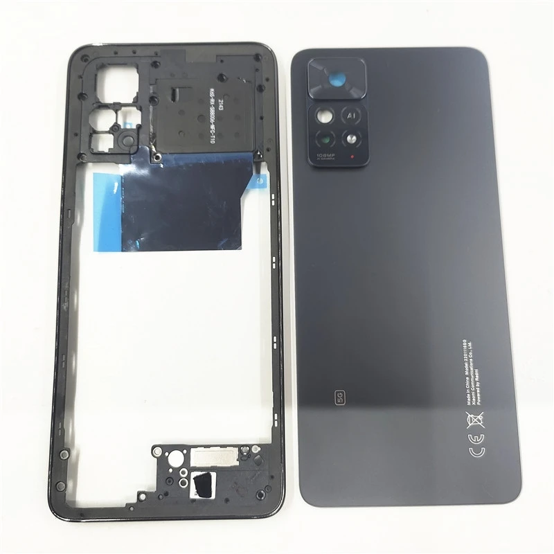 Для Xiaomi Redmi Note 11 Pro 5G 2201116SG средняя рамка + Стеклянная Крышка батарейного отсека с