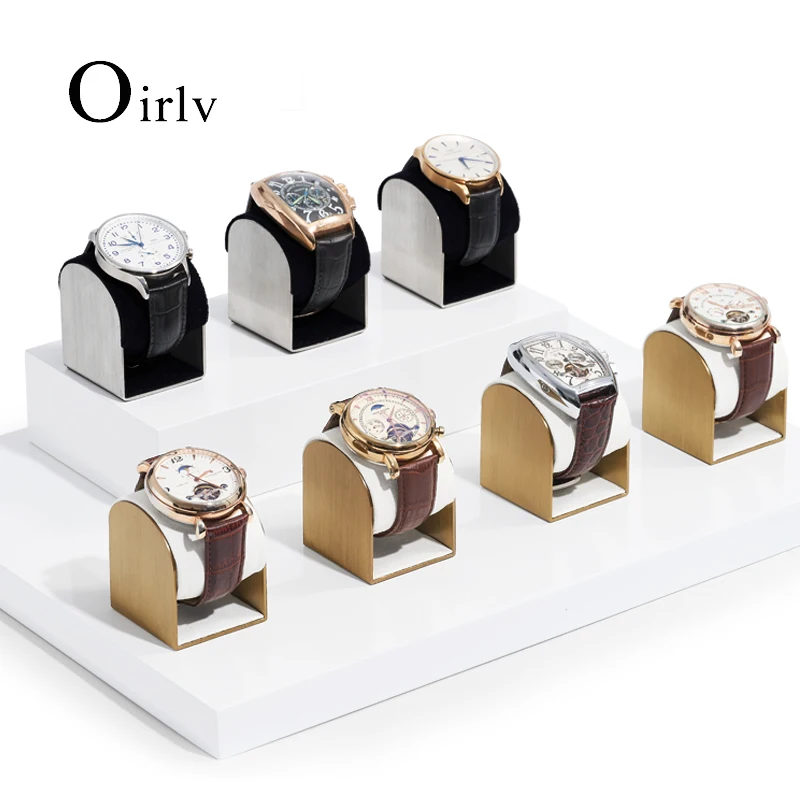 

Oirlv Metal Watch Display Stand with Microfiber Watch Storage Rack Jewelry Exhibited Holder for Shop Cabinet
