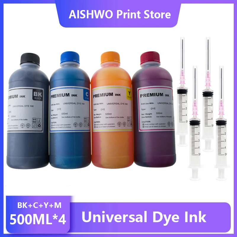 500 мл универсальная бутылка для красителей HP 123 302 304 65 61 63 Epson L100 L200 L392 Canon PG445 652 545 440