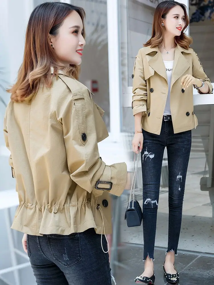 

KMETRAM Women's Coat Female Spring Trench Coat for Women Clothes 2022 Streetwear Windbreaker Overcoat Sobretudo Feminino MY3121