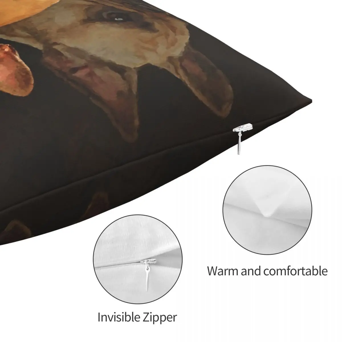 Puppy Art Pillowcase French Bulldog Backpack Cushion For Bedroom DIY Printed Office Hug Decorative |