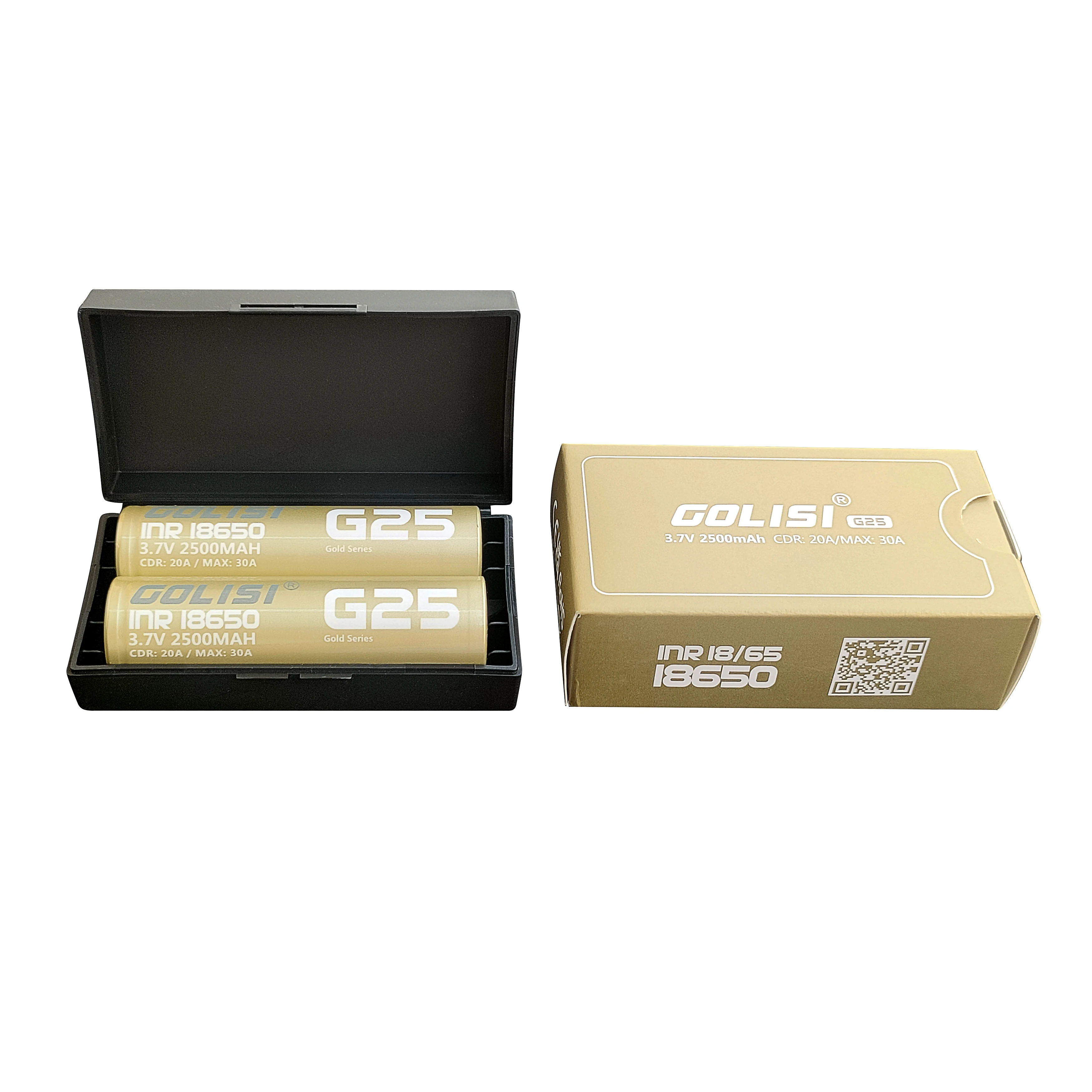 Оригинальная аккумуляторная батарея Golisi G25 18650 2500 мАч 3.7В 30А, литий-ионный элемент 18650 для фонариков (art.: 3920dbb8bb17c) - 3920dbb8bb17c