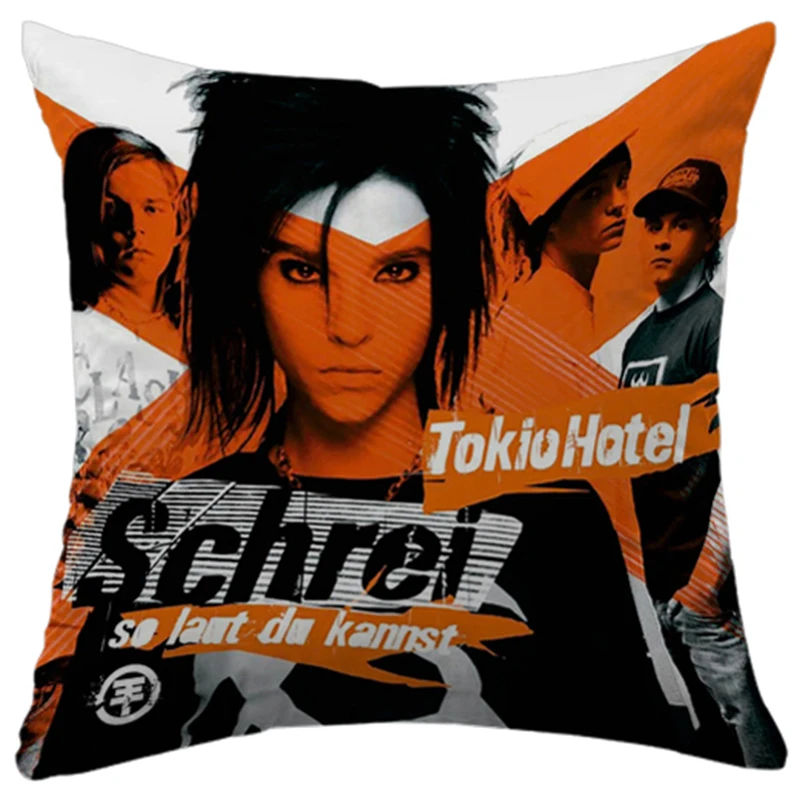 

Throw Pillow Covers for Bed Tokio Hotel Decorative Pillowcases 50x50 Cushion Cover Luxury Home Decor Short Plush Dakimakura Gift
