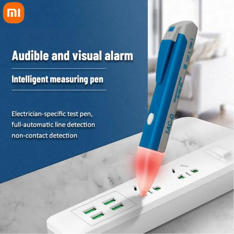 

Xiaomi Electric Indicator 90-1000V Non-Contact Socket Wall AC Power Outlet Voltage Detector Sensor Tester Pen LED Light AC 110V