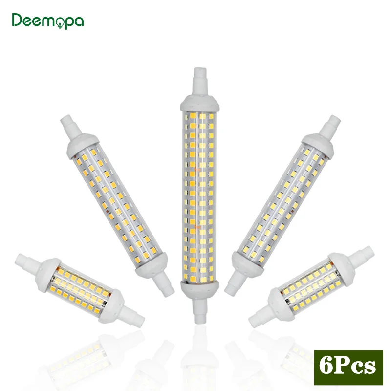 6pcs/lot R7S 6W 9W 12W LED Light Bulb SMD 2835 Lampada LED Lamp 220V 230V 240V Corn Light Energy Saving Replace Halogen Light