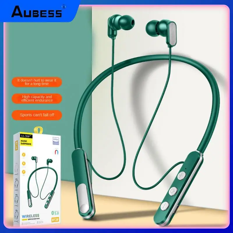 

With Mic Headphones Neck-mounted Earphones Wireless Headset For Samrtphones New Earbuds Deep Bass Sport Headset