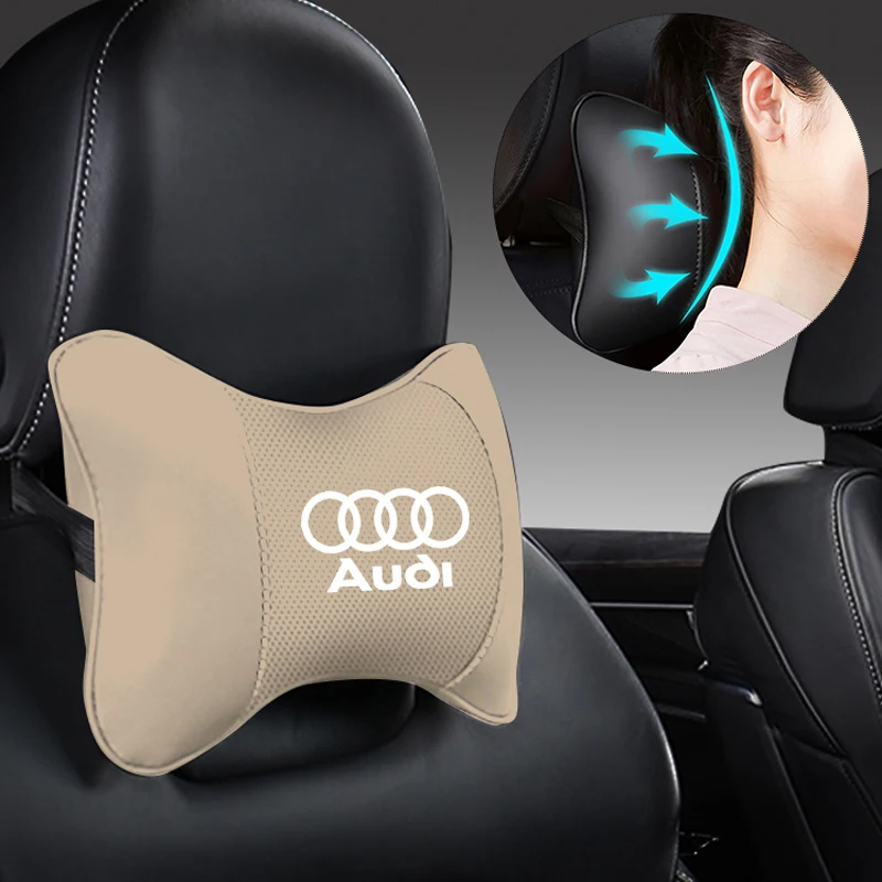 Подушка для подголовника автомобильного сиденья с логотипом Audi A1 A2 A3 A4 A5 A6 A7 A8 A8L Q1