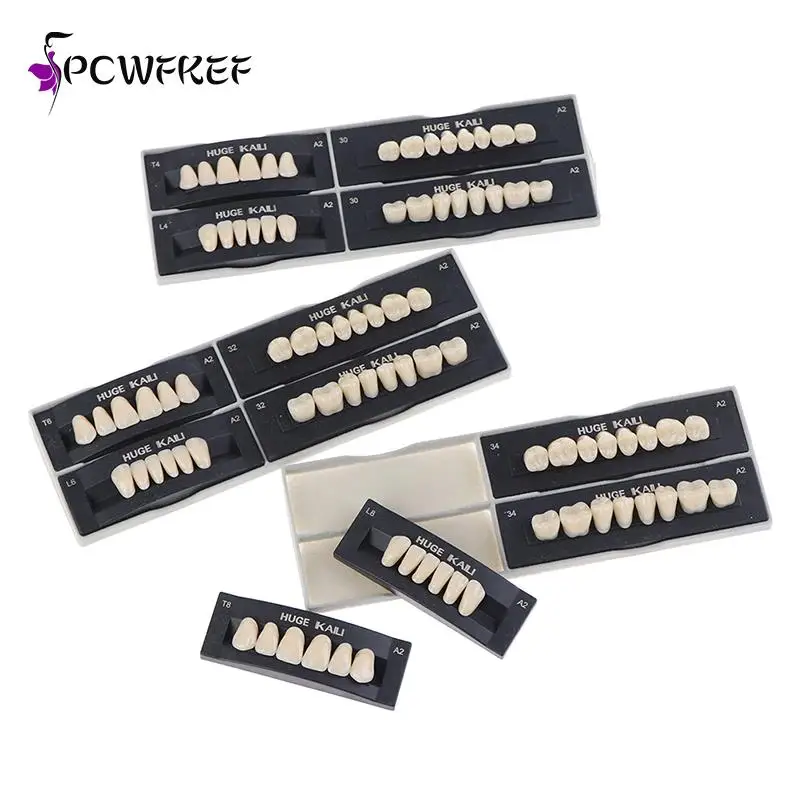 

28 шт./кор. стоматологический синтетический полимерный зубы полный набор полимерный зубной протез зубов