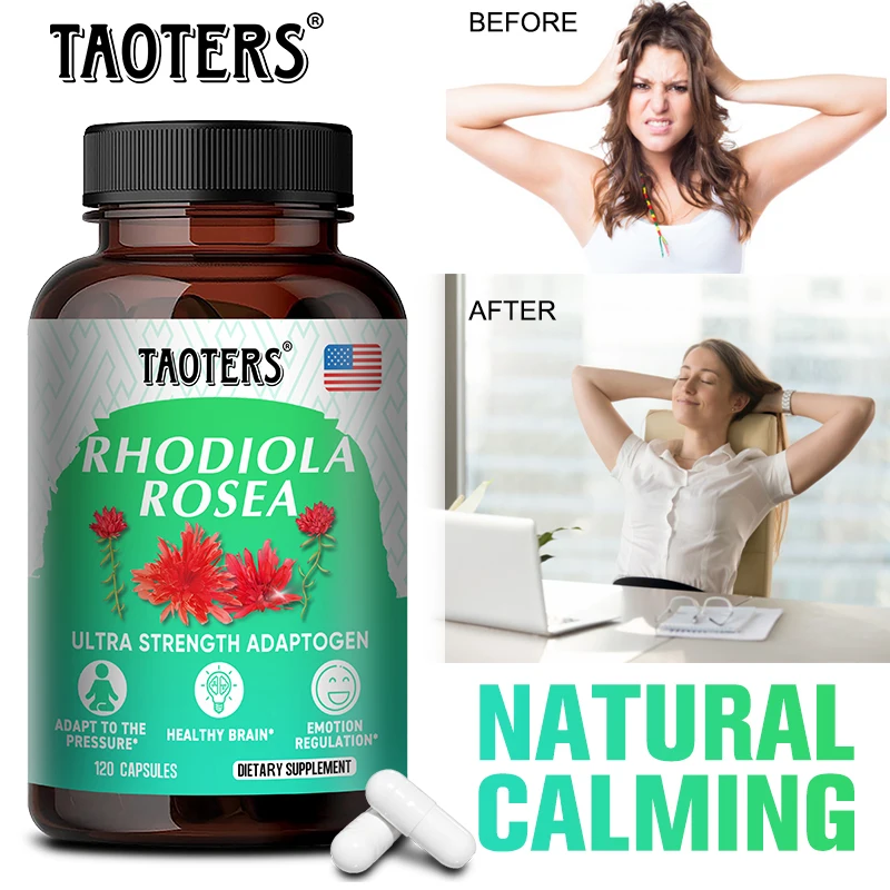 

TAOTERS Rhodiola Rosea Extract 1000 mg - For Stress Management, Brain Health, Mood Regulation, Rhodiola Rosea Supplement