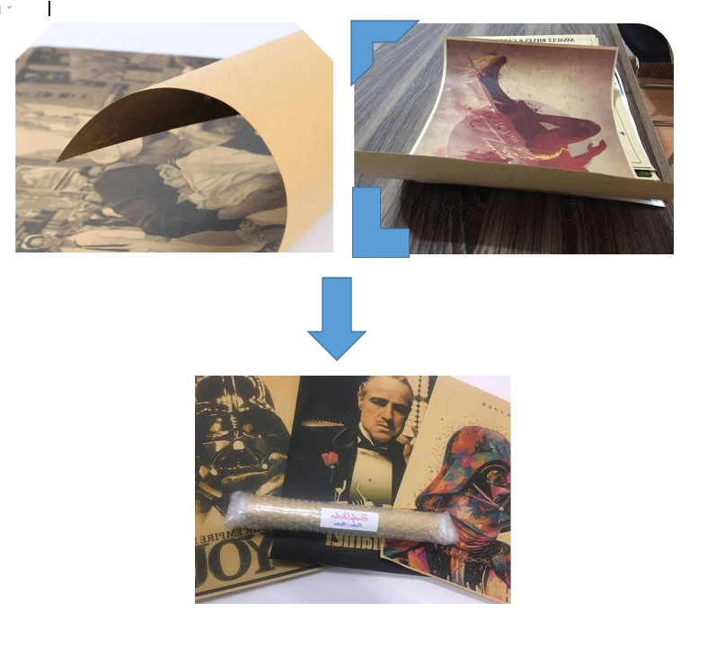 Постер из крафт-бумаги с привлекательной девушкой картина аниме печатный