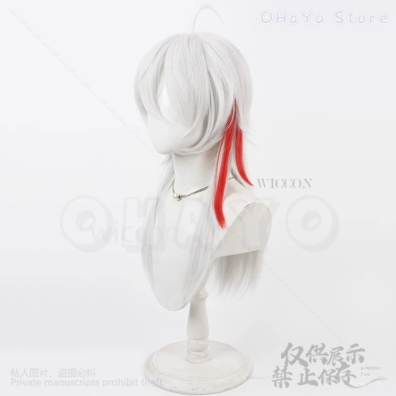 Игра Wuthering Waves Zani Косплей Костюм Серебристо-Белый Выделите Красные Волосы Парики