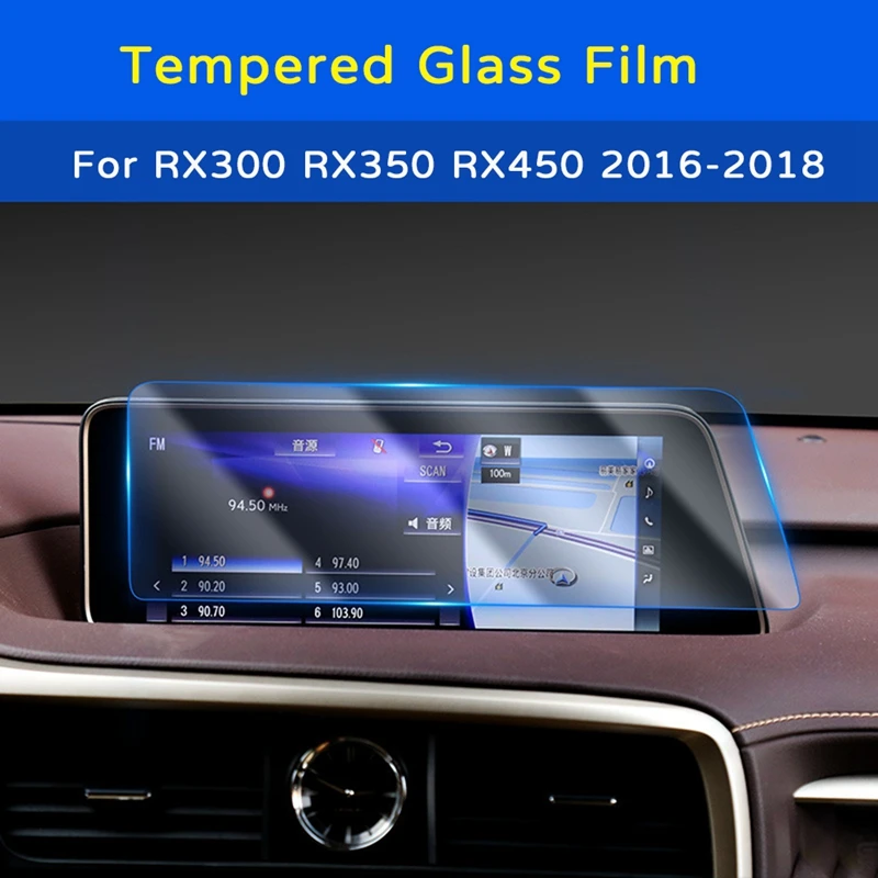 

Tempered Glass Film for 2016 2017 2018 Lexus RX300 RX350 RX450 12.3-Inch Car Radio GPS Navigation Touch Screen Protector