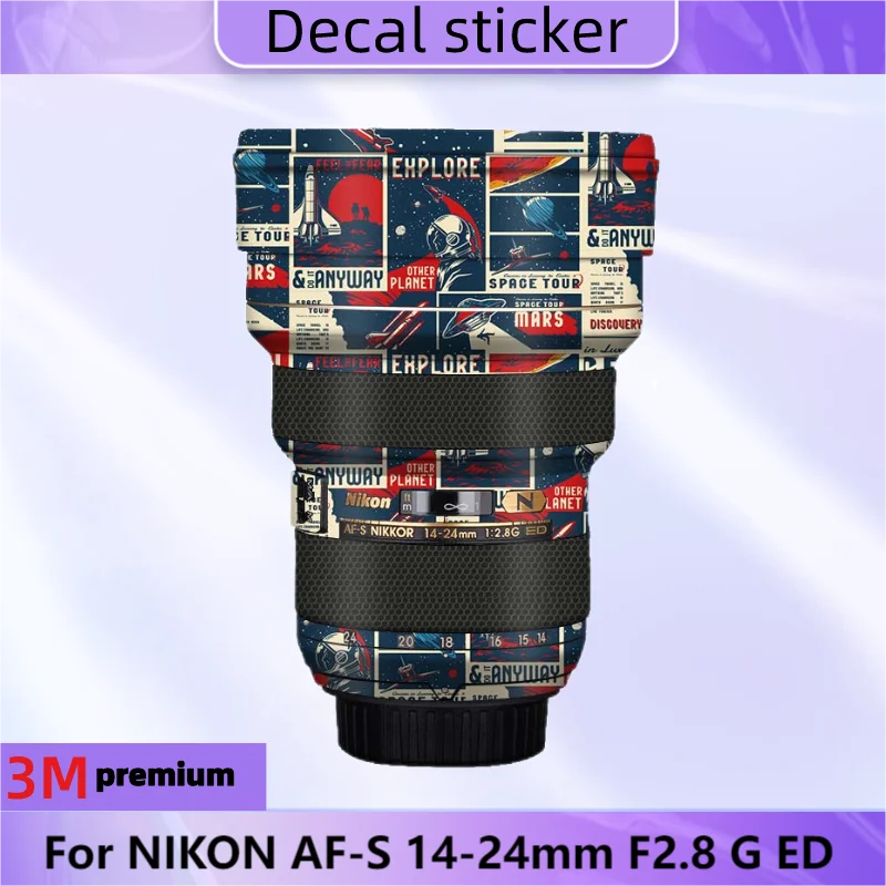 Для NIKON AF-S 14-24 мм F2 8 G ED наклейка на объектив защитная кожу виниловая пленка от