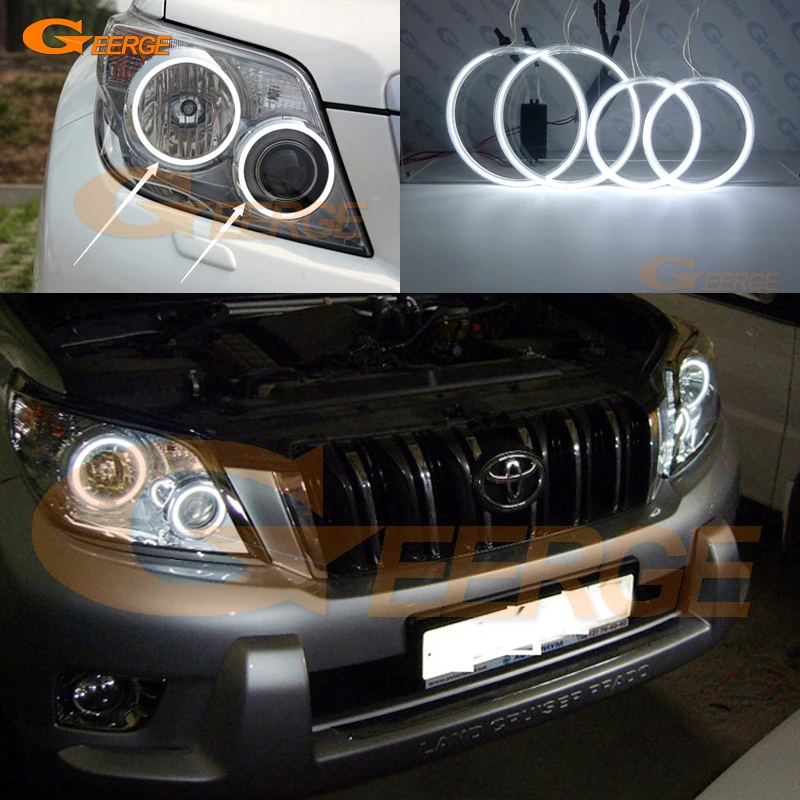 

For Toyota Land Cruiser Prado J150 150 2010 2011 2012 Excellent Ultra bright CCFL Angel Eyes Halo Rings Light car Accessories