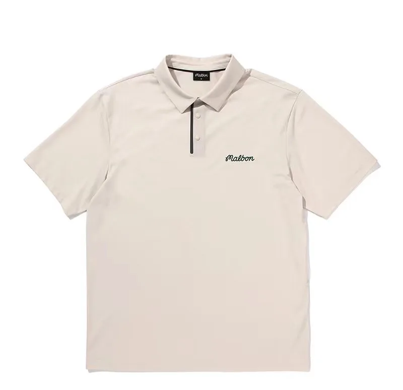 

Malbon Golf Shirt Men Korean Golf Short Sleeve T-shirt Stretch Sweatwicking 2023 Spring Summer Golf Polo Shirt