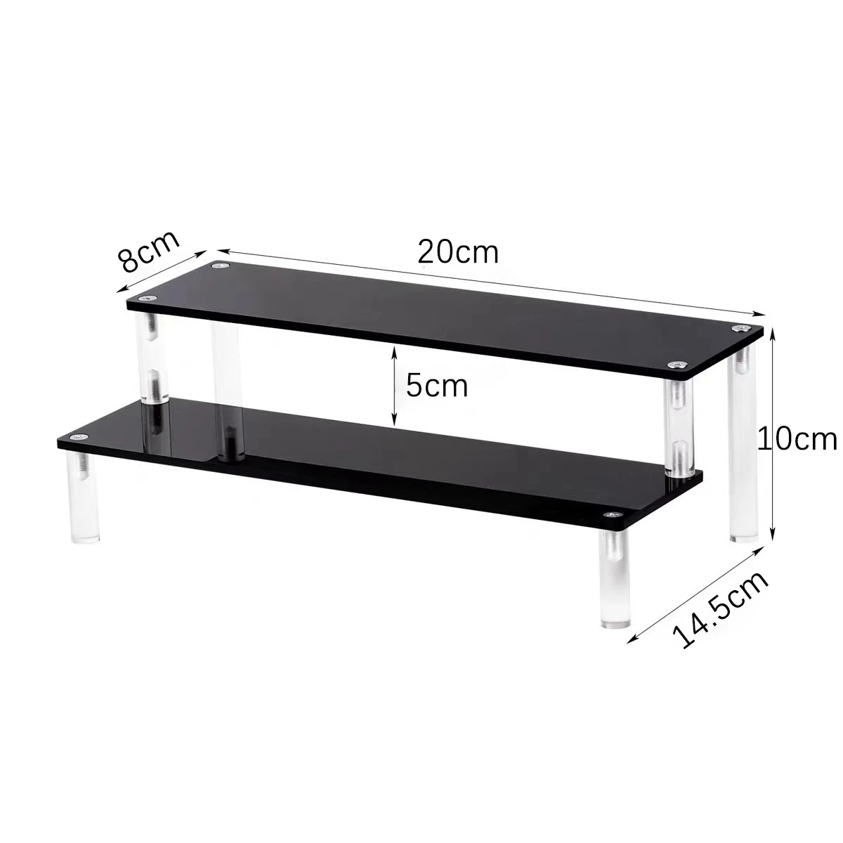 

Черная многоярусная акриловая витрина