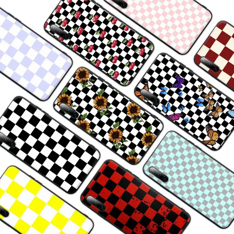 

Checkerboard Plaid Checked Checkered Phone Case For Redmi Note 11 10 9 8 6 Pro 10T 9S 8T 7 5A 5 4 Silicone Coque Cover Funda