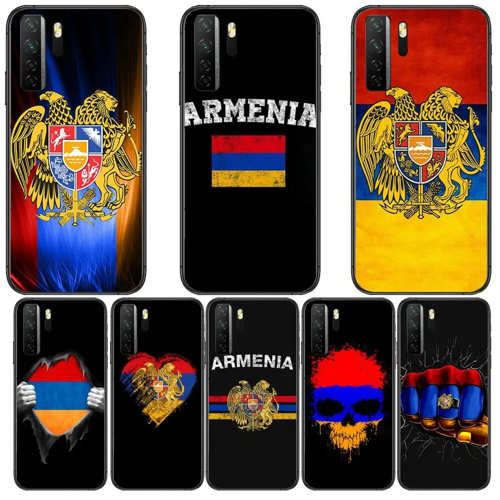 

Armenia Armenians Flag Black Soft Cover The Pooh For Huawei Nova 8 7 6 SE 5T 7i 5i 5Z 5 4 4E 3 3i 3E 2i Pro Phone Case cases