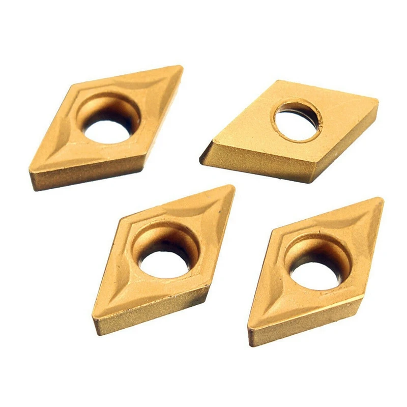 Big Deal 10Pcs DCMT070204 YBC251 Blades Gold Carbide Inserts CNC Lathe Cutter For Lathe Turning Tool Boring Bar images - 6