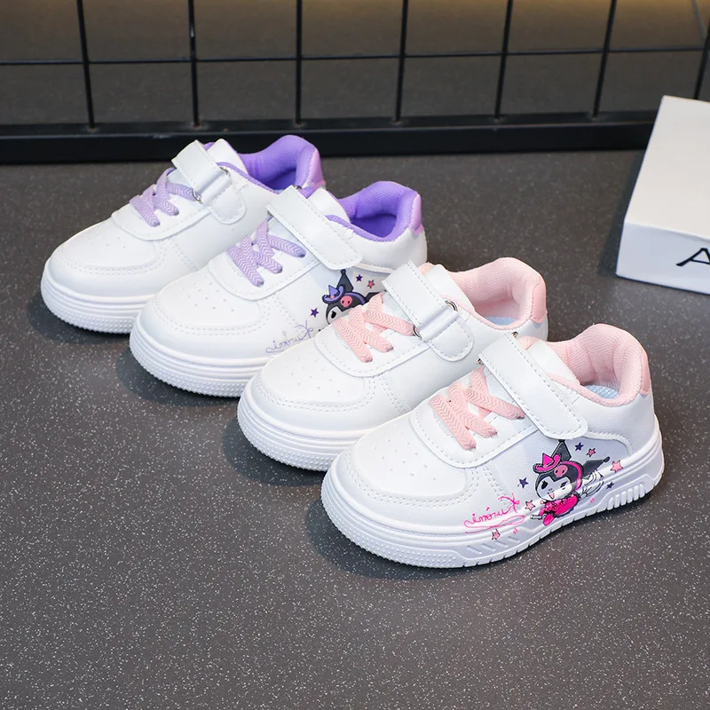 Kawaii Kuromi обувь Sanrio печать белая мультфильм спортивная Новые Девушки теннисная