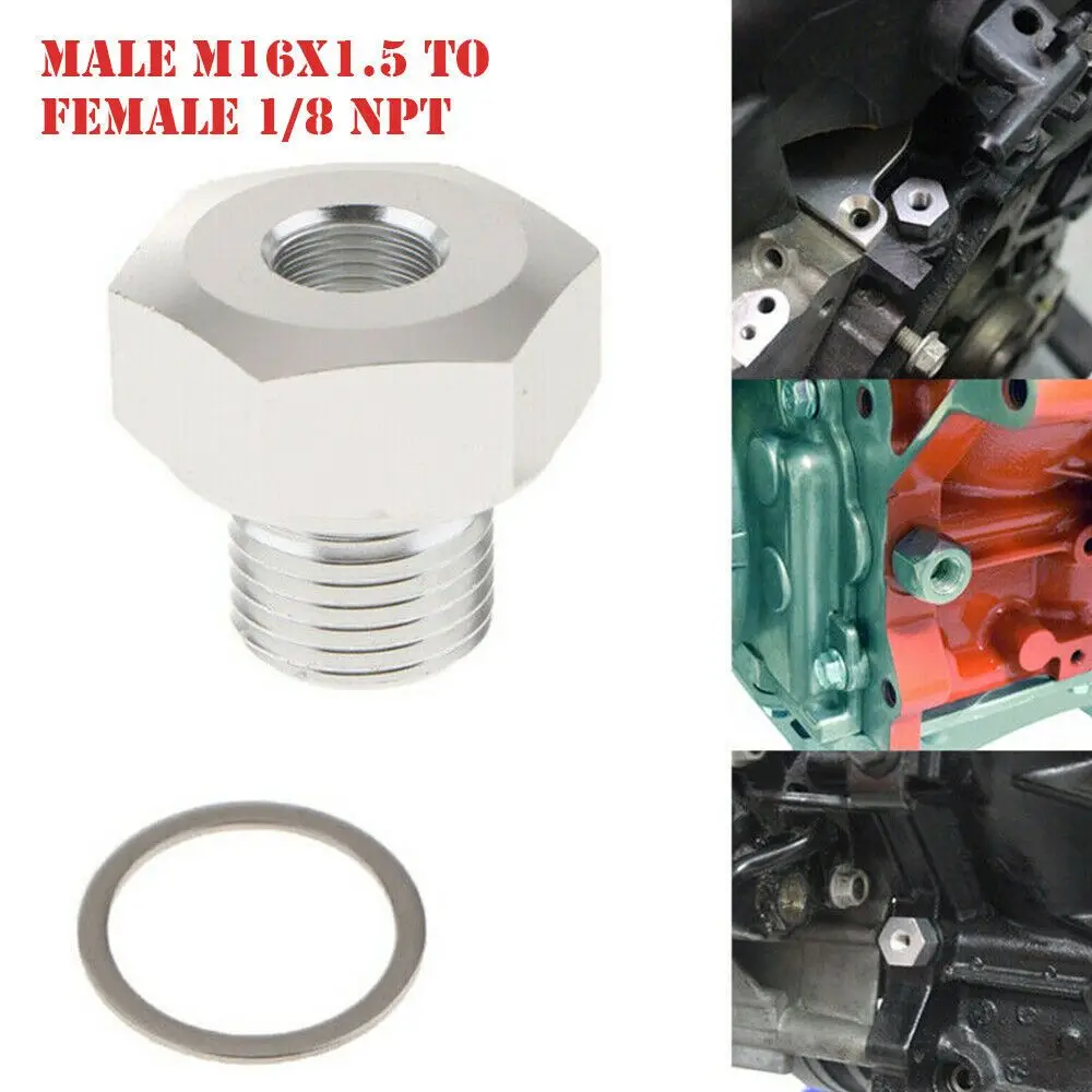 

Car Part Aluminum LS Engine Car Accessories Female 1/8 Adapter Male M16x1.5 Oil Pressure Sensor For LS Series Engine