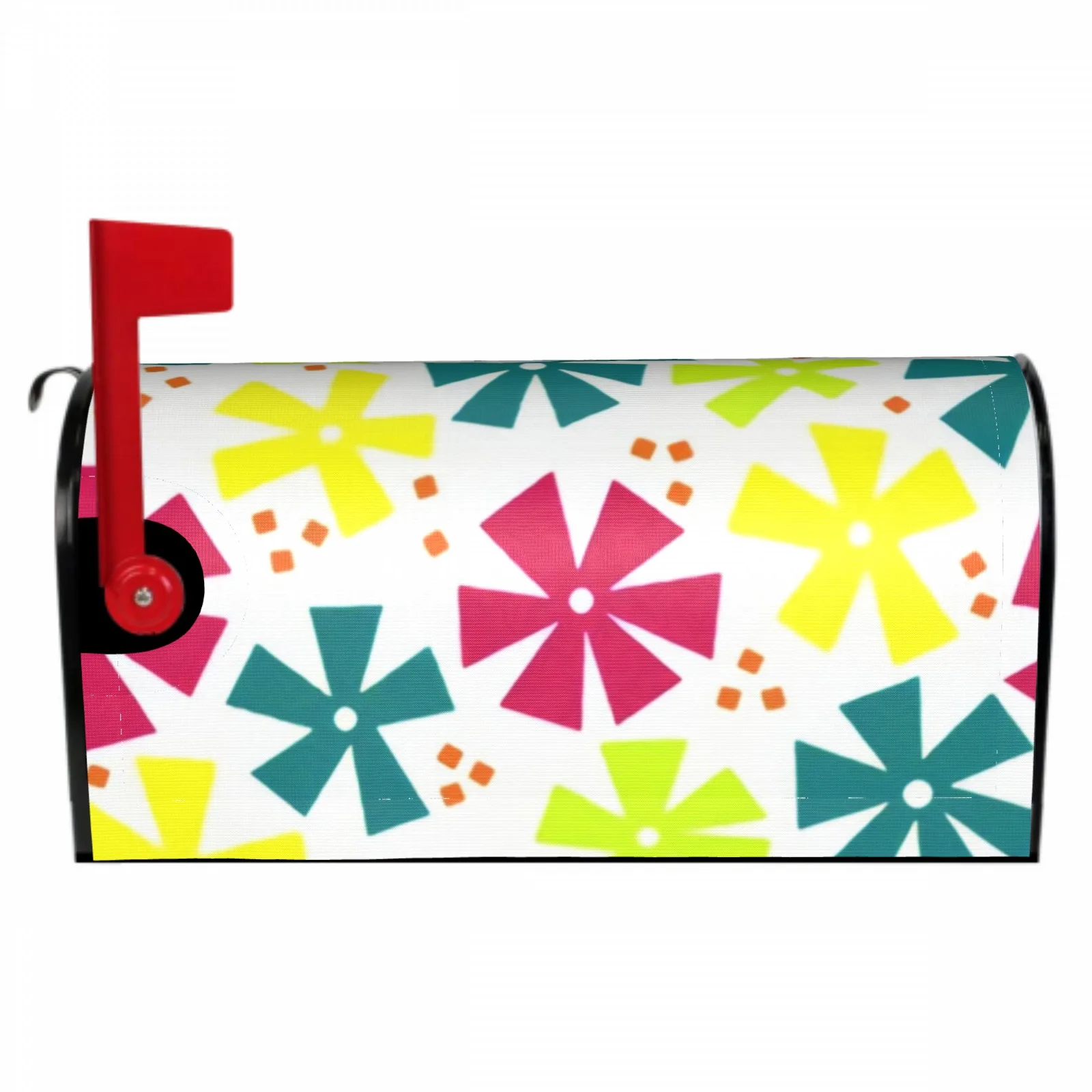 

Colorful Flowers Mailbox Covers Magnetic Post Letter Box Cover Standard Size 18x21 In for Outdoor Garden Yard Home Decor Outside