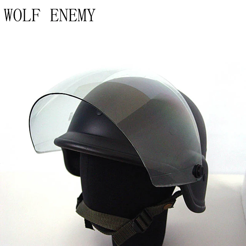 2 colors Airsoft Tactical Army SWAT M88 Helmet USMC Shooting Classic Protective PASGT Helmet Black/OD with Clear Visor