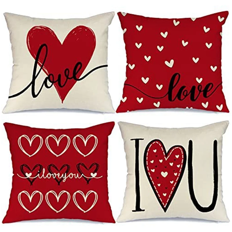 

Valentine's Day Pillow Case Love Heart Valentine's Day Pillow Decoration Cushion Cover Valentine's Day Decoration