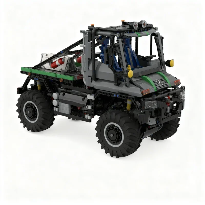 1979 деталей MOC Unimog Trial Truck RC с дифференциальным блокированием Zetros, техническая модель, строительные блоки, конструктор, подарки на фестиваль, игрушки, кирпичики (art.: 3920db6fdf26a) - 3920db6fdf26a