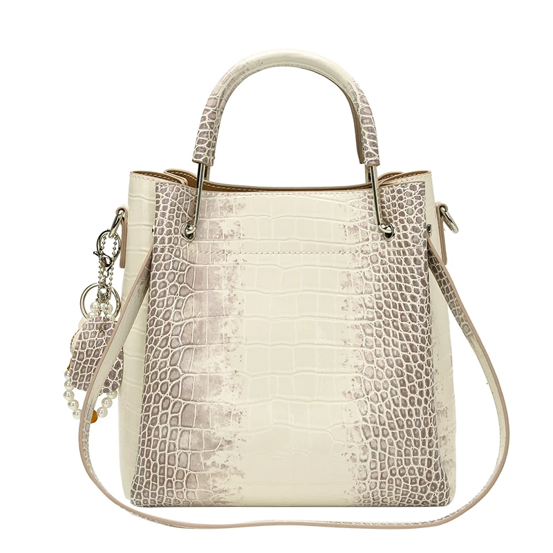 Брендовая кожаная женская сумка новинка 2024 портативная сумка-мешок женские