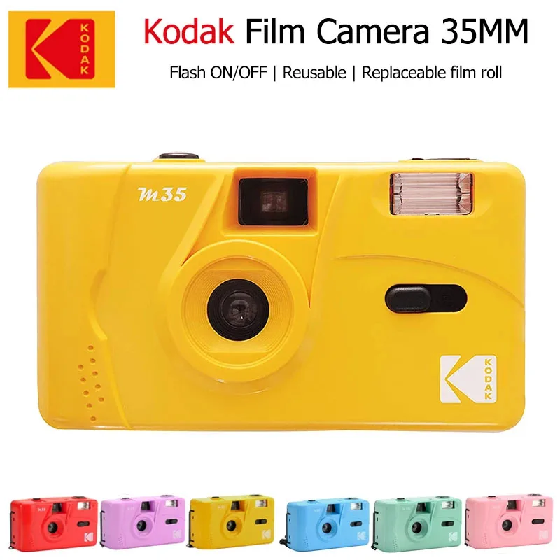 Классическая оригинальная мини-камера Kodak Vtg M35, неодноразовая, в стиле ретро, рулон 35 мм, ручная многоразовая видеокамера с флэш-ветром и перемоткой