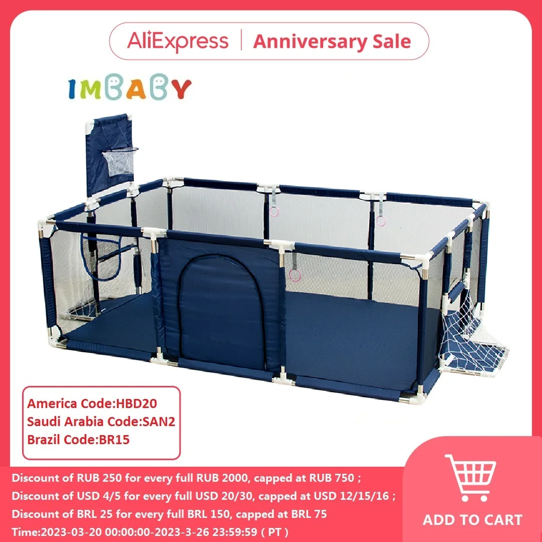 IMBABY Most Popular Playpen For Children Multiple Styles Baby Pool Balls Bed Fence Kids Indoor Basketball And Football Play Yard