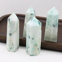 natural phoenix stone crystal tower hexagonal prism ornament wand healing energy reiki ore craft meditation lucky home decor 1pc