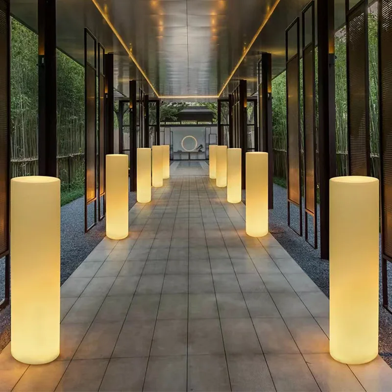 

LED luminous cylindrical lamp landscape courtyard floor lamp outdoor activity waterproof lamp column outdoor villa garden