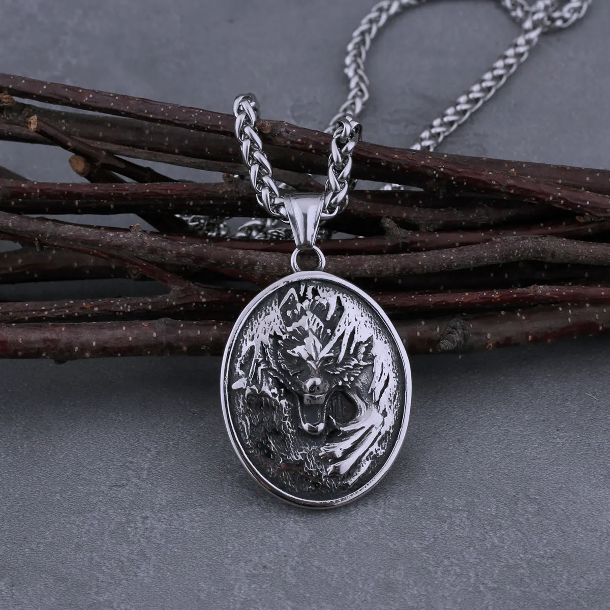 Мужская подвеска из нержавеющей стали в стиле ретро