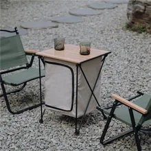 야외 알루미늄 합금 테이블 경량 저장 테이블 접이식 주방 요리 테이블, 피크닉 바베큐 선반 휴대용 캠핑 테이블