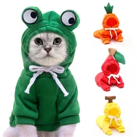 warm cat clothescute fruit cat coat hoodiesfleece dog cat costume jacket for small medium large pet