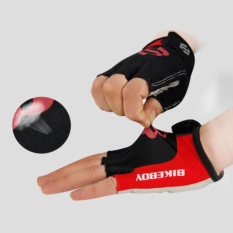 

1 пара гелевые велосипедные перчатки с открытыми пальцами Нескользящие велосипедные перчатки с защитой от пота противоударные уличные спортивные велосипедные перчатки без пальцев для горного велосипеда