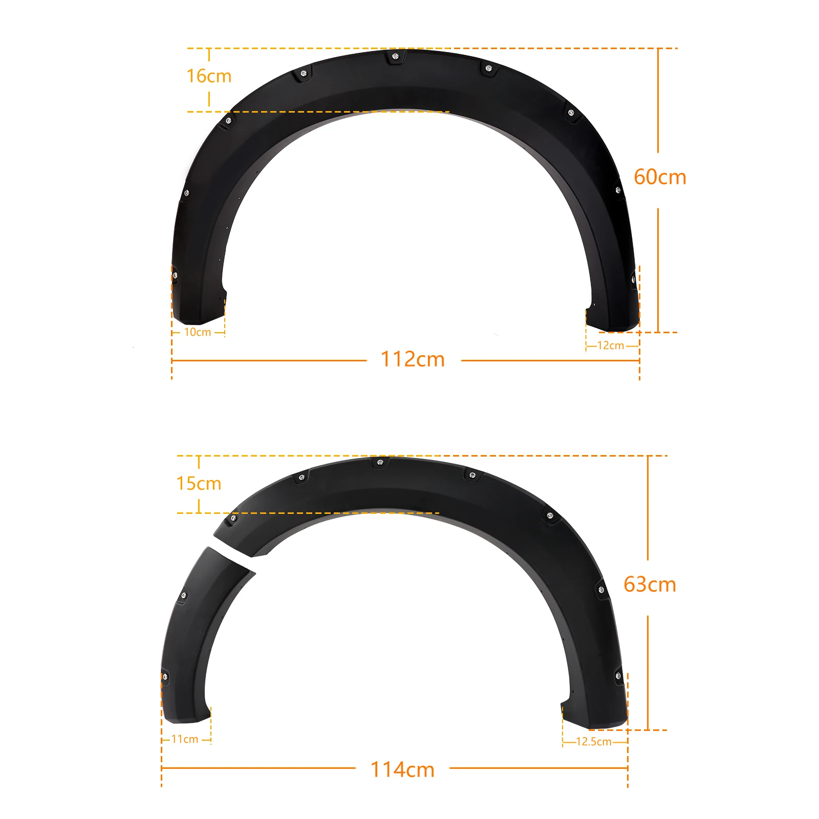 Расширители крыльев в стиле заклепки для Ford Ranger Next Gen 2022 2023 модель Wildtrak с двойной