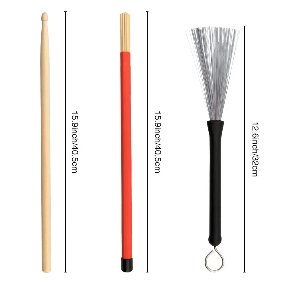 1 компл. 5A Кленовая барабанная палочка стальная проволочная щетка бамбуковая
