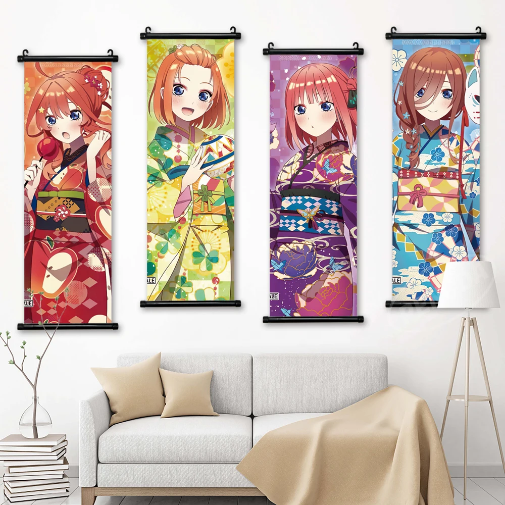 

Canvas Print Wall The Quintessential Quintuplets Artwork Home Decoration Hang Nakano Yotsuba Painting Scroll Picture Living Room