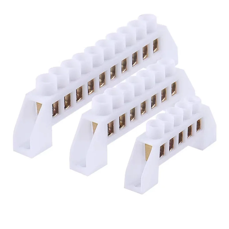 

5/7/10/12 Hole Bridge Type Zero Line Ground Bar Grounding Copper Bar 6*9 + Hole Distribution Box to Zero Terminal Block