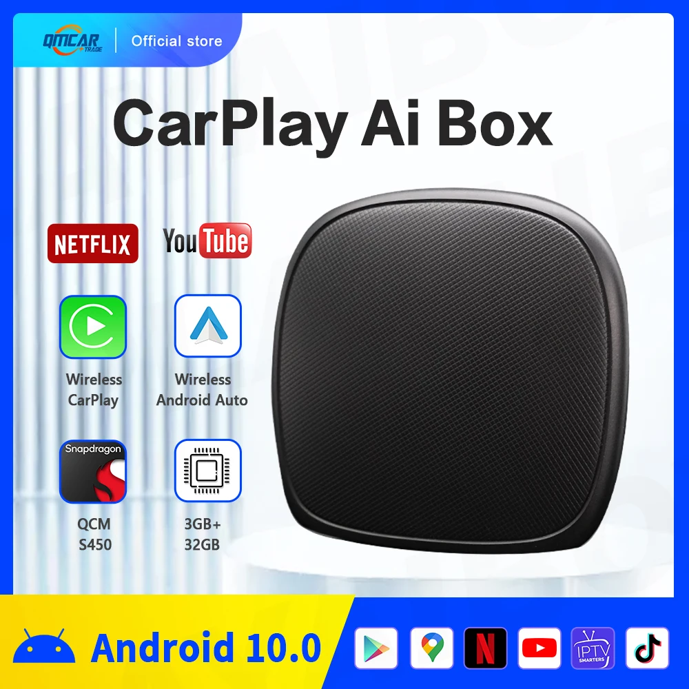 Carplay Ai Box IPTV Netflix Spotify UX999Lite автомобильное радио Автомобильная интеллектуальная