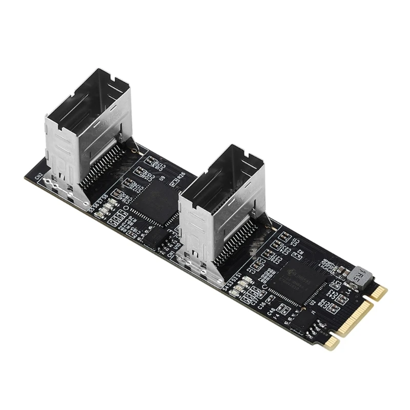 M2 to 8-port SATA3 6G Expansion Card Support .2 B+M Keys PCIE 3.0x2 Interface