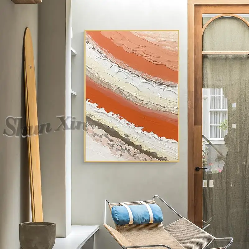 

Latest 100% Hand Drawn Abstract Oil Painting Thick Textured Decorative For Living Room Bedroom Restaurant Home Decor Frameless