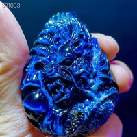 natural blue pietersite dragon pendant chatoyant 55 240 518 3mm women men fire pietersite namibia cat eye jewelry aaaaaa