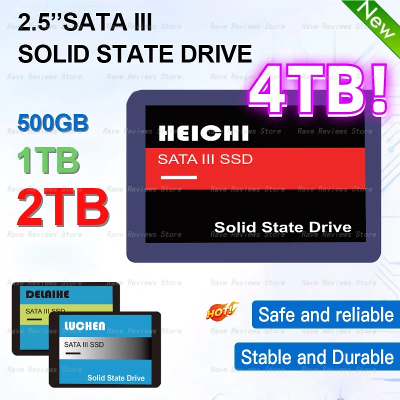 

New 2023 Original 4TB SATAIII 2.5" SSD 1TB 500GB High Speed Hard Disk Drive 2TB Internal Solid State Drive for Laptop Desktop